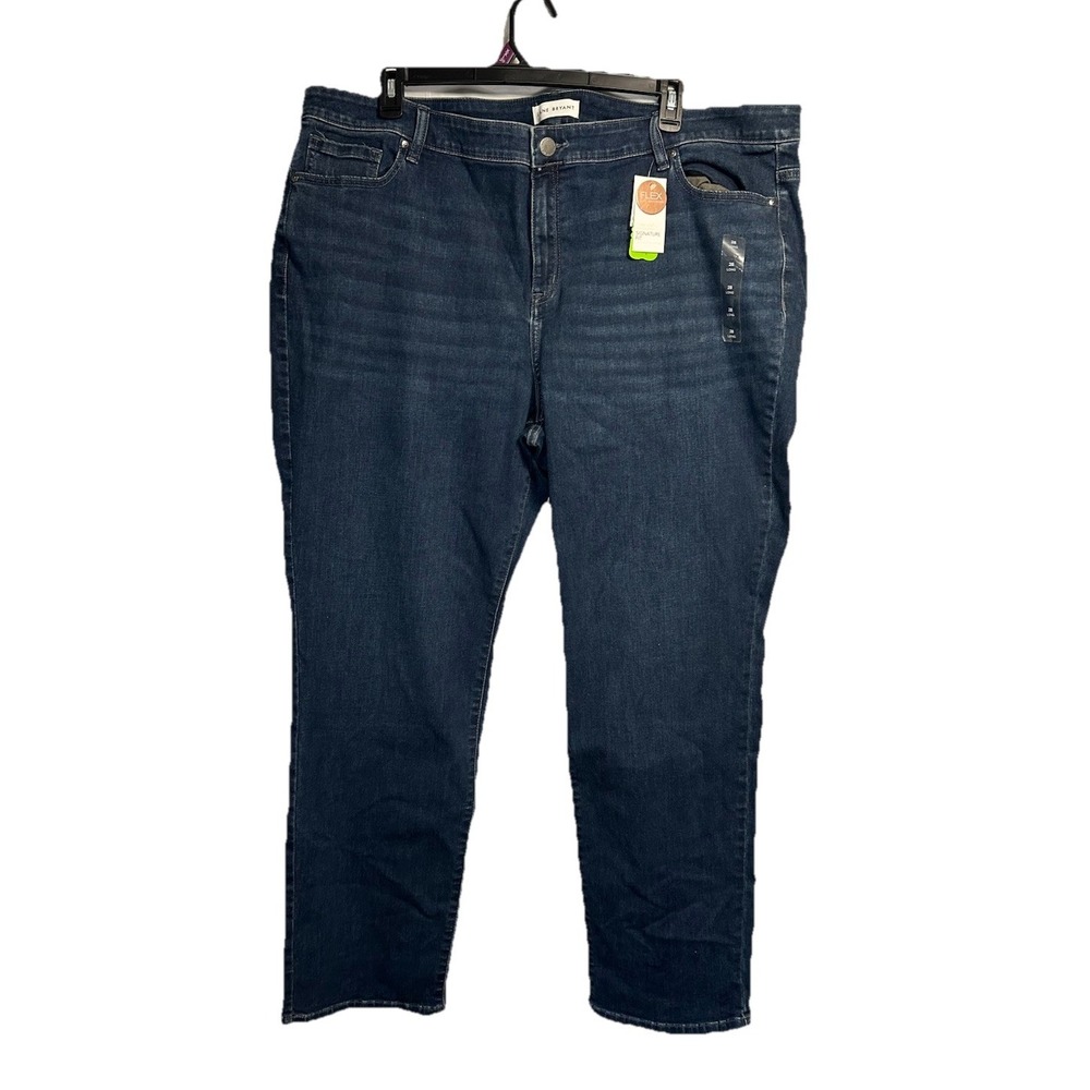 New Lane Bryant Jeans Men's 28L Blue Denim Signature Straight Mid Rise Stretch